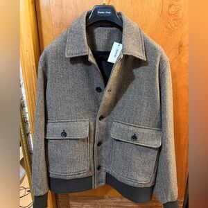 Jason Wu Black and Brown Herringbone Jacket